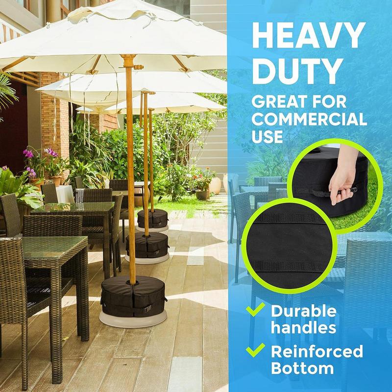 Umbrella Weights For Outside 90Lbs Fillable Umbrella Stand Weighted Sandbags Heavy-Duty Sand Bags Fillable Replacement Parts For