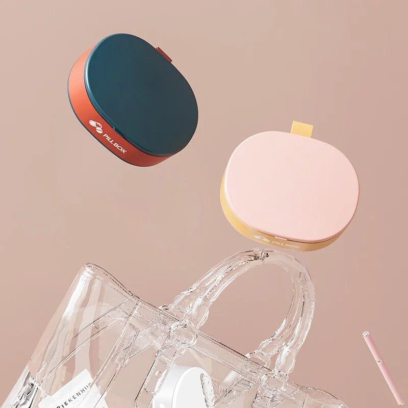 1 Pcs 6 Grids Medicine Box Pill Box Vitamins Container Travel Pills Case Storage Capsules Tablets Fish Oils Plastic Box Pill