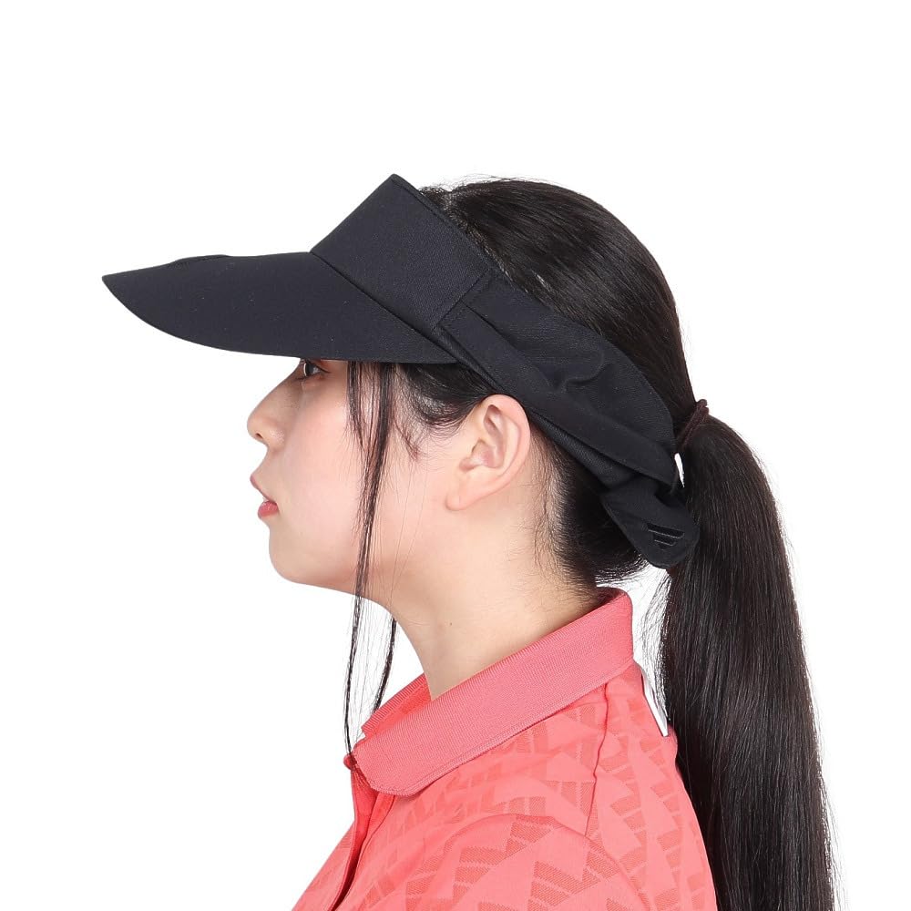 Adidas Golf Golf Visor, Three Stripes Ribbon Visor, Women's, Black