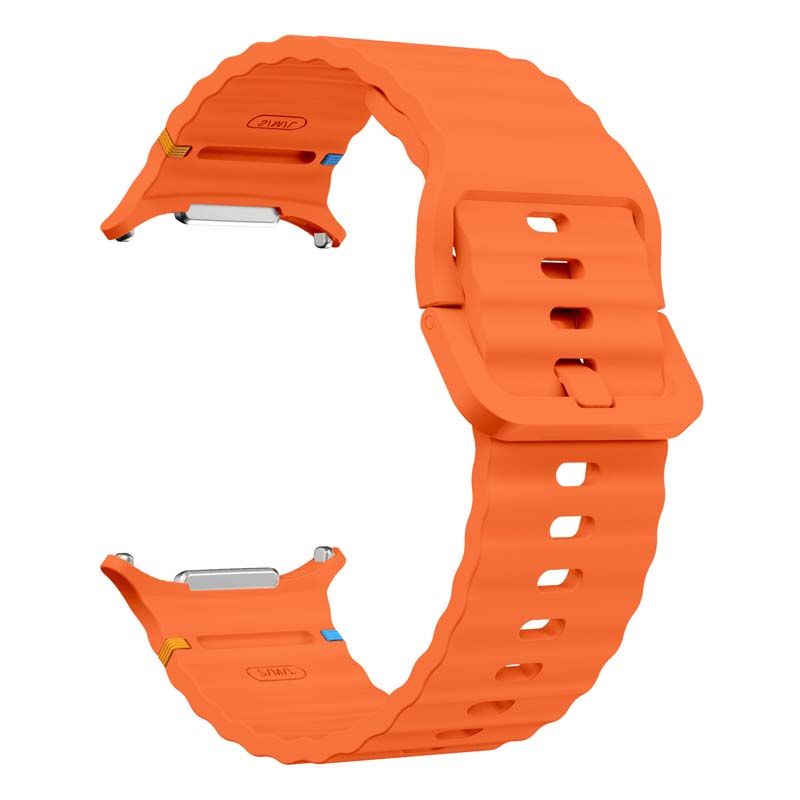 

Ultra Blue Ocean Series Galaxy watch accessories, silicone sports strap, suitable for Samsung Watch Ultra wave stitch strap помаранчевий