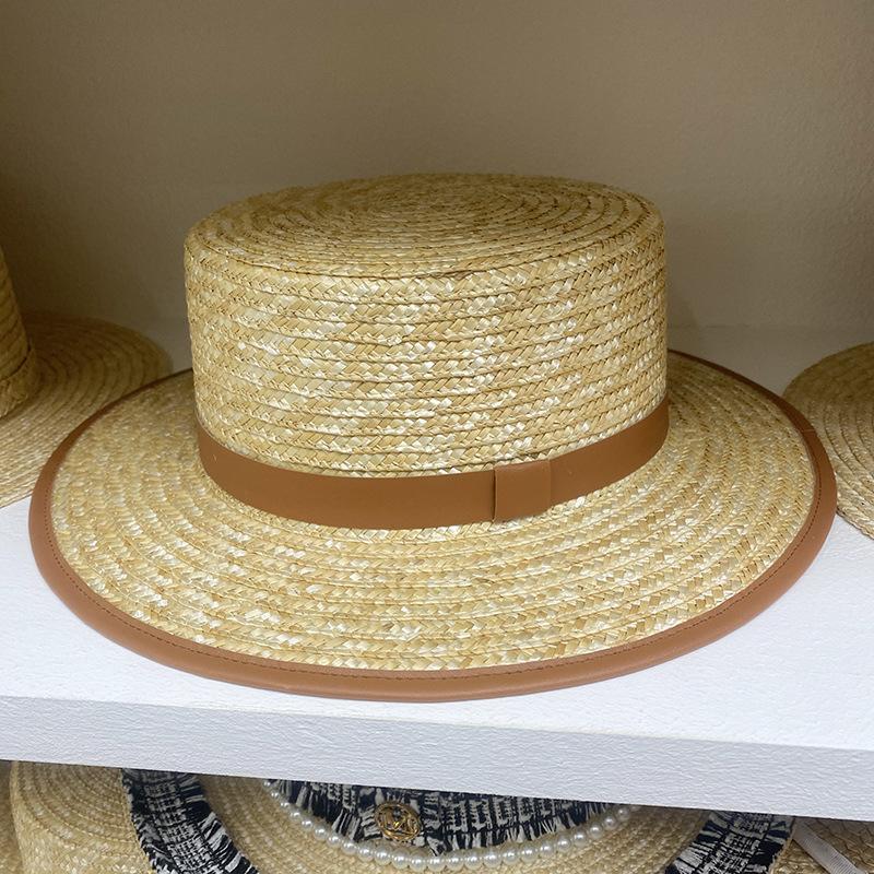 Environmentally Friendly Straw Straw Hat Woven Big Eaves Sunshade Sunscreen Hat Sun Hat Light Luxury Wide Eaves Sunshade one size fits all