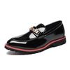 Fashion Men's Trendy Designer Classic Loafers Metal Chain Men's Slip-on Casual Leather Shoes Men Outdoor Party Wedding Shoe