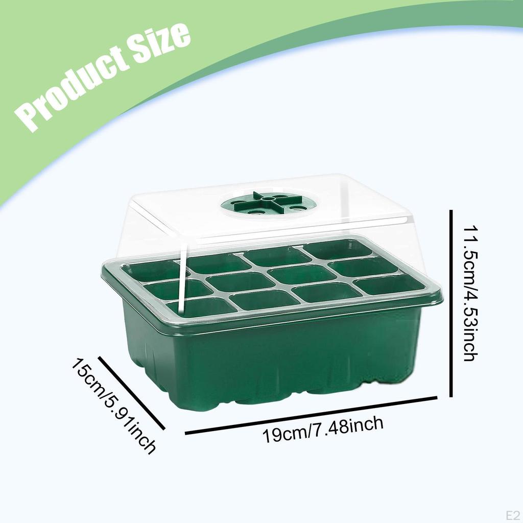 10 Pieces Plant Starter Tray Seedling Starting Reusable Vented Indoor Propagation Sprouters
