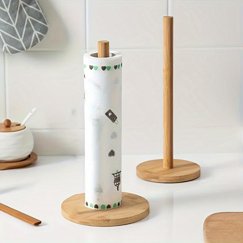 Nan Bamboo Countertop Tissue Holder & Cling Film Rack - Japanese Style