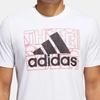 Adidas T Shirts Men's White Crew Neck Moderate Straight Fit (Unisex) T-Shirts HE4817