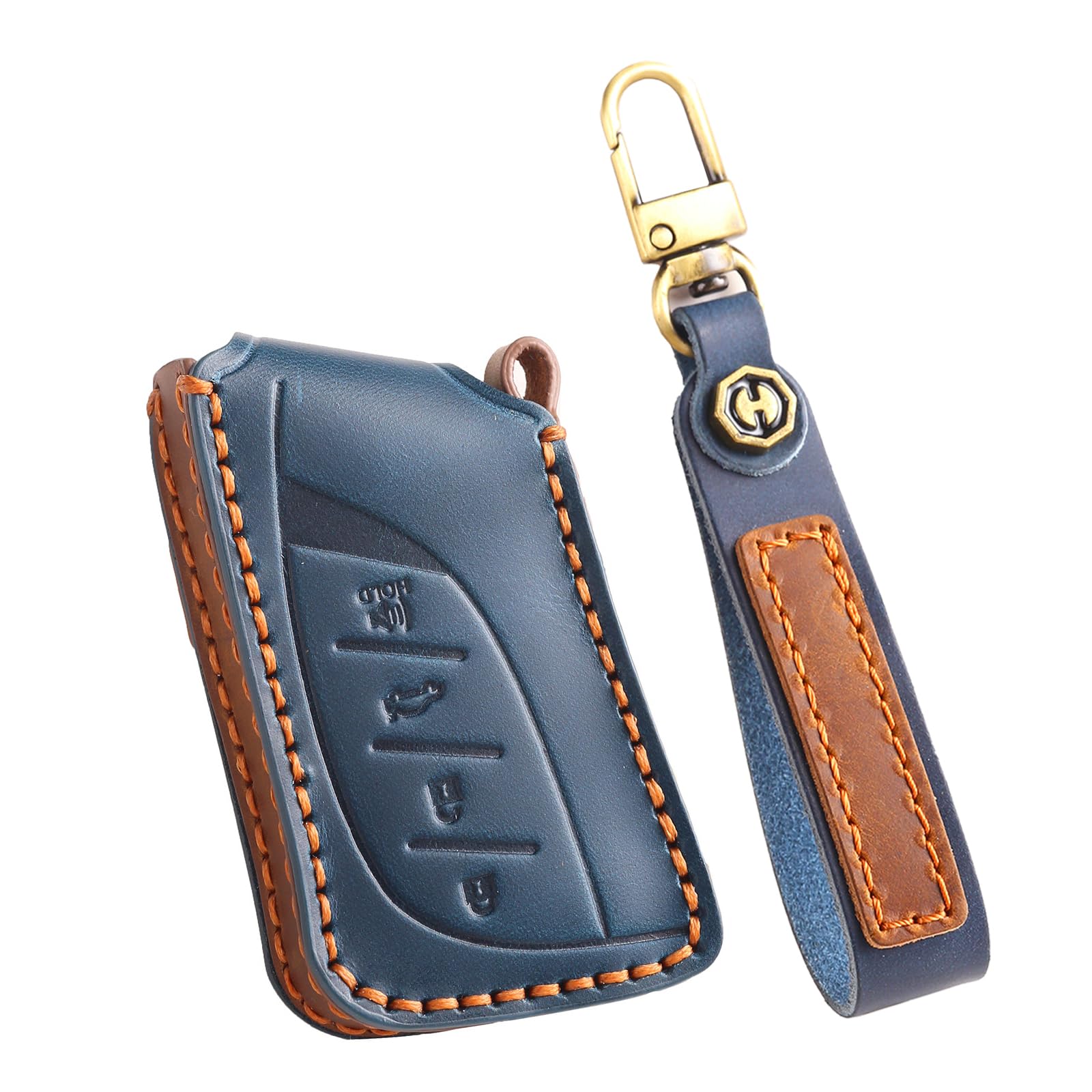 

ontto LS500h RX300 LM500h LM300h ES350 LC500h UX250H NX250 Accessories Handmade Leather 4 Buttons Navy M тёмно-синий