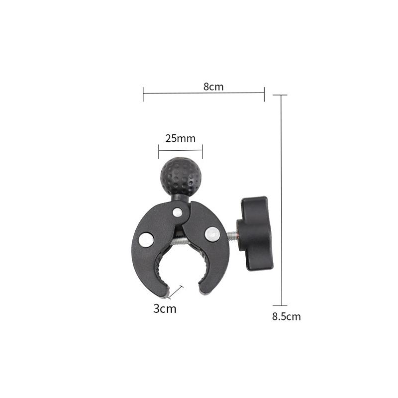 Sports Camera Double Clip Crab Clamp For Motorcycle Bike Handlebar Clip Bracket For Insta360 One X2 X3 Camera Accessory