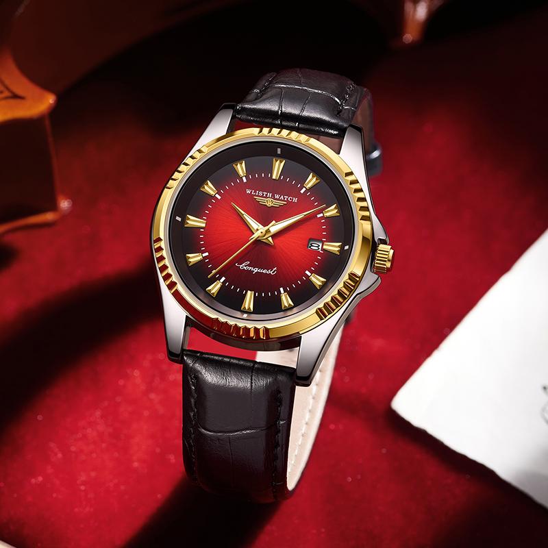 Mens Watches Stainless Steel Belt Quartz Wrist Watch Man Business Watch Calendar Date Luminous Casual Clock