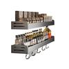 Gunmetal Grey No-Drill Wall-Mounted Kitchen Shelf & Spice Rack