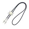 Vintage Western Cowboy Bolo Tie Hexagram Stone Necktie Punk Lariat Necklace Costume Accessory Bolo Tie Western