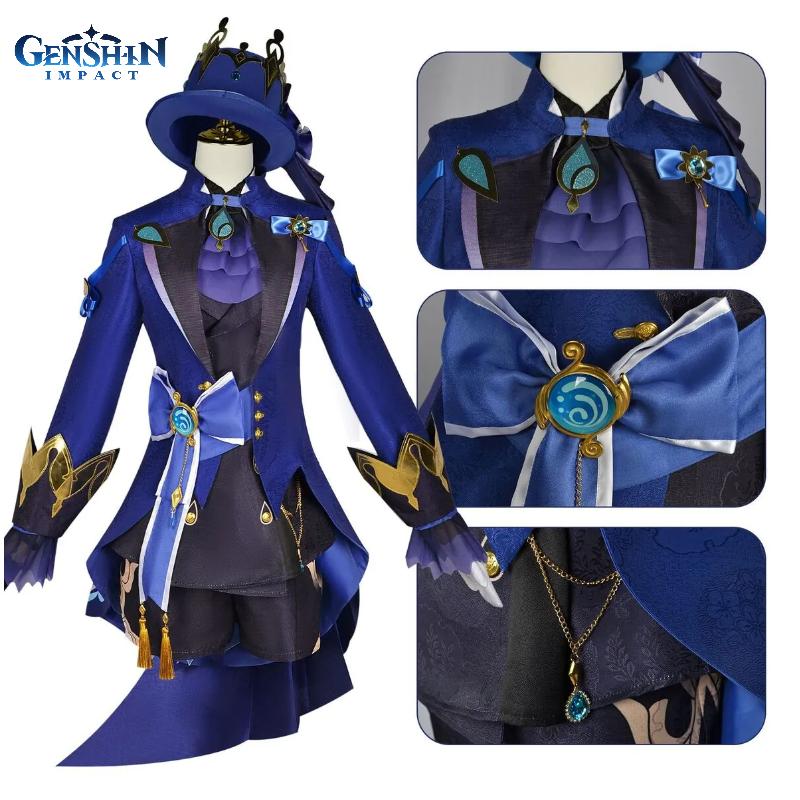 Focalors Genshin Impact Cospaly Costume Adult Party Dressing Anime Show Clothing