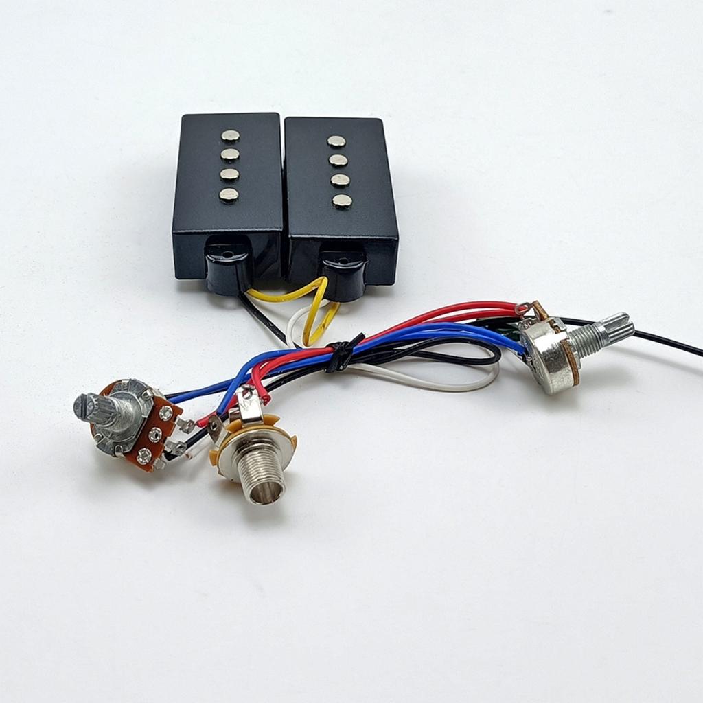 E-Bass Tonabnehmer Klangregelung Kabelbaum 4 Saiten Bass Tonabnehmer E-Bass Vorverstärker Verkabelungsschaltung Tonabnehmer