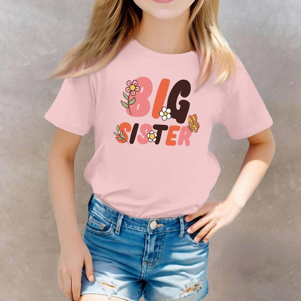 Toddler Girl Boy T-Shirts Kids Top Boys And Girls Printed Short Sleeved T-shirt