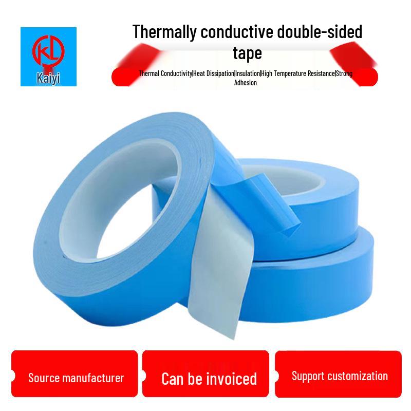 Taśma dwustronna przewodząca ciepło, dostępna w magazynie, do taśm LED i podłoży aluminiowych - Niebieska z włókna szklanego do rozpraszania ciepła.