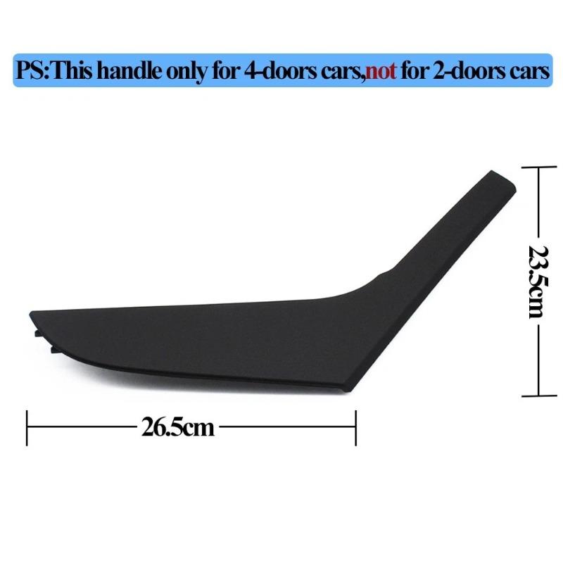 2-Doors Black Left and Right Interior Door Pull Handle Cover Panel Trim For VW Golf 6 GTI MK6 2009-2013 5K3868039A 5K3686040A