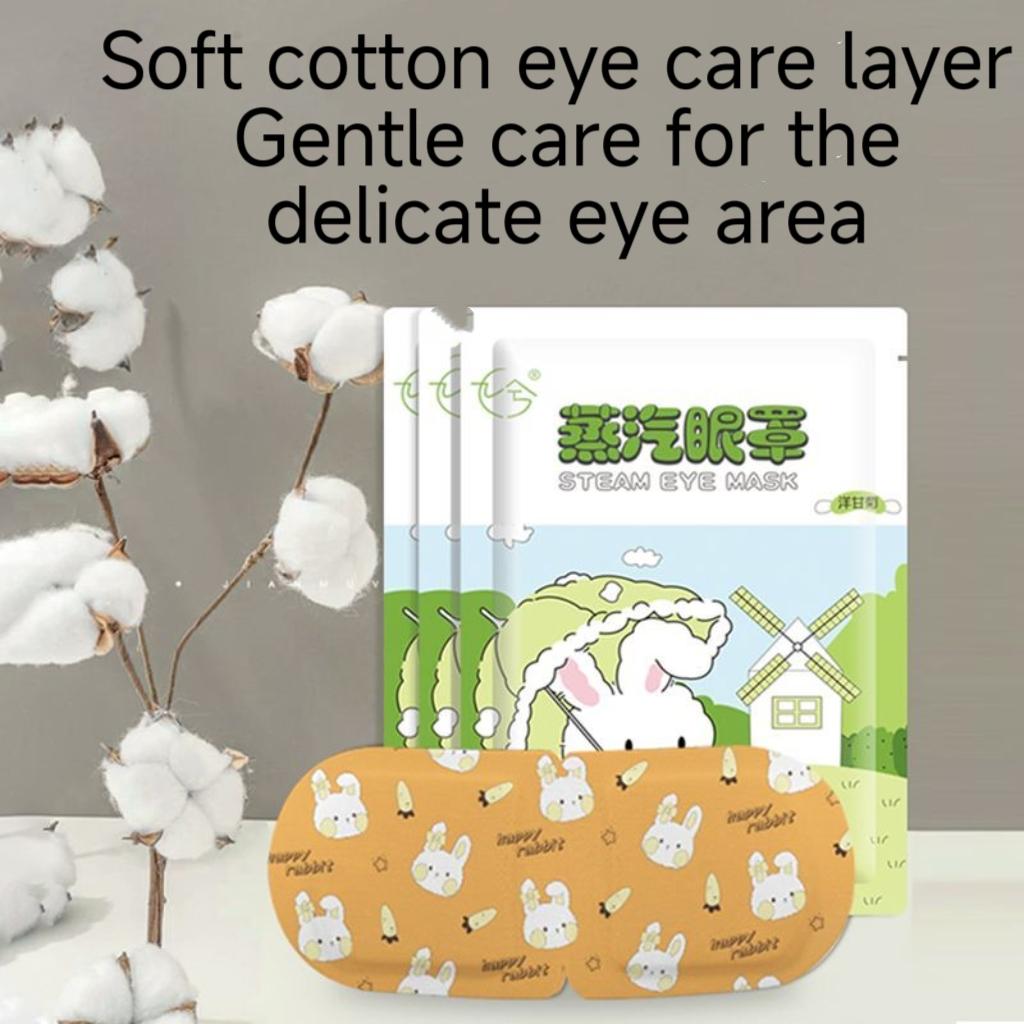 Steam Eye Mask with Essential Oils  - Self-Heating Warm Compress for Dry Eyes & Dark Circles, Relaxing Spa Treatment for Better Sleep