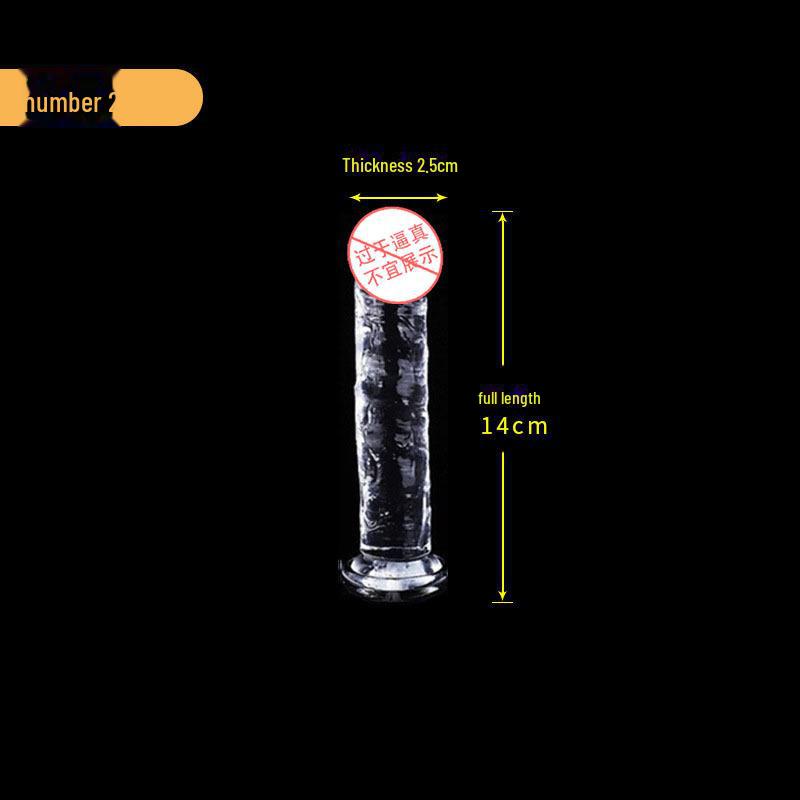 Dildo de cristal transparent Yongai - Jucărie sexuală realistă pentru adulți pentru femei