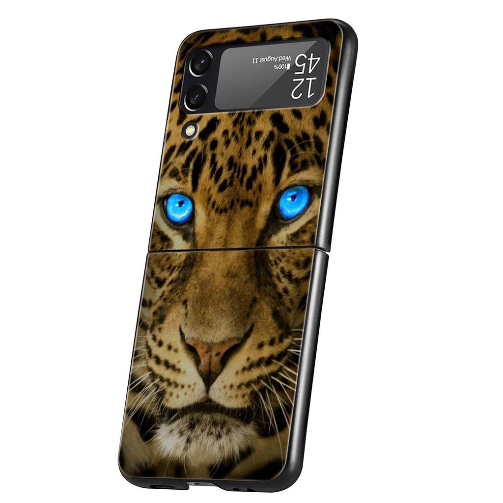 Pouzdro na telefon Z Flip 4 pro Samsung Galaxy Z Flip 3 5G ZFlip3 Flip3 zflip Flip4 Černý pevný kryt PC Tiger Lion Leopard Shell Coque