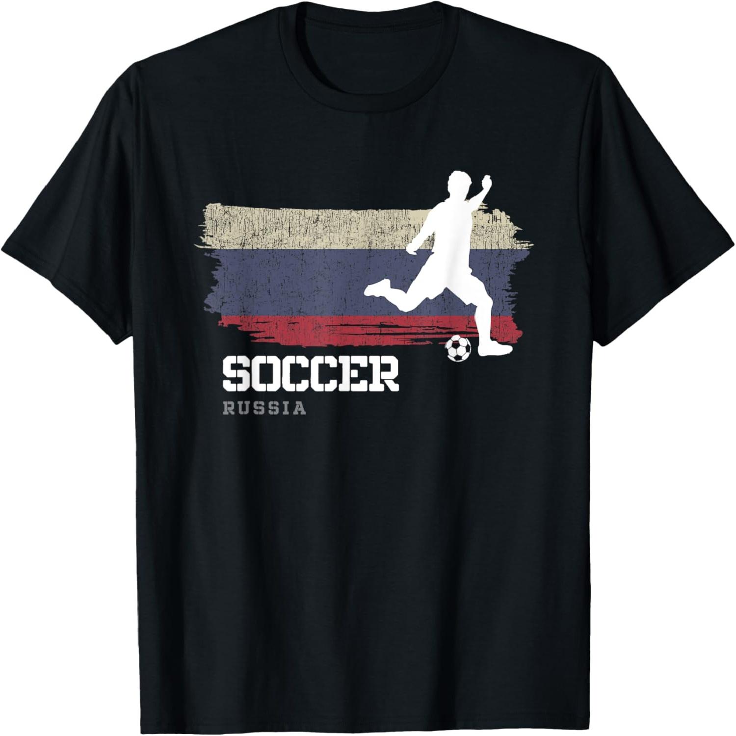 Soccer Russia Flag Football Team Soccer Player T-Shirt S разноцветный