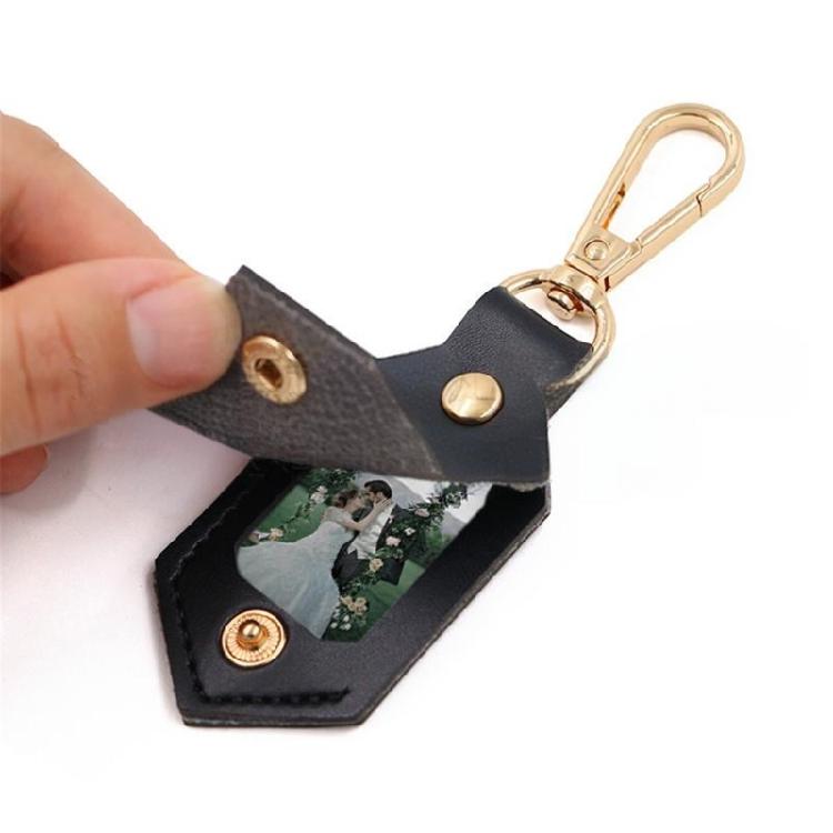 Sturdy Leather Keychain Charm with Photo Unique Fashion Accessory Craft Supplies for Trendy Women Ladies Everyday Use