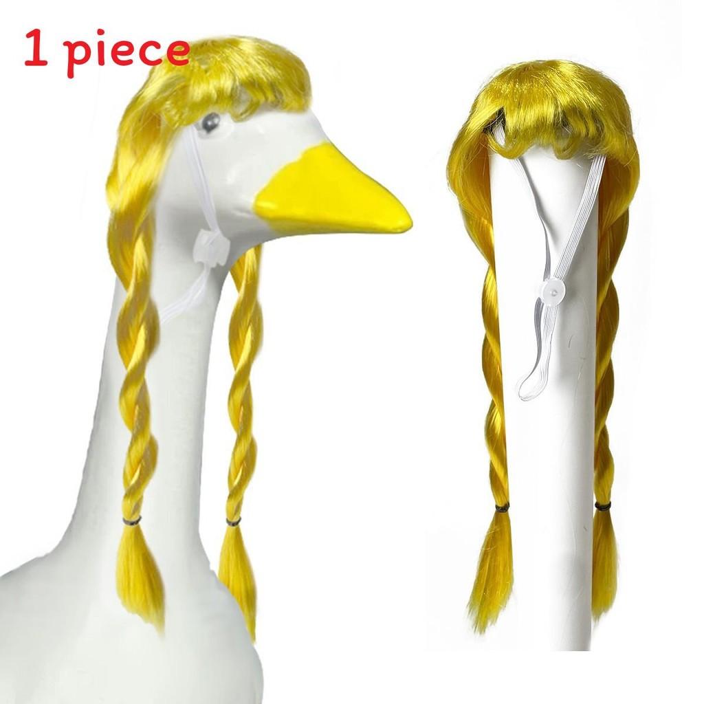 Pet Duck Entertainmentstyle Head Wig With Hightemperature Silk For Gifts Parties