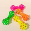 Rubber-coated Toy Large Barbell with Spikes - Toothbrushing and Teeth-cleaning Pet Sound-producing Toy Dumbbell - Large Size