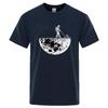 Astronauts Cherish Lunar Environment Men's Cotton T-Shirt - Soft, Trendy Short Sleeve Hip Hop Print