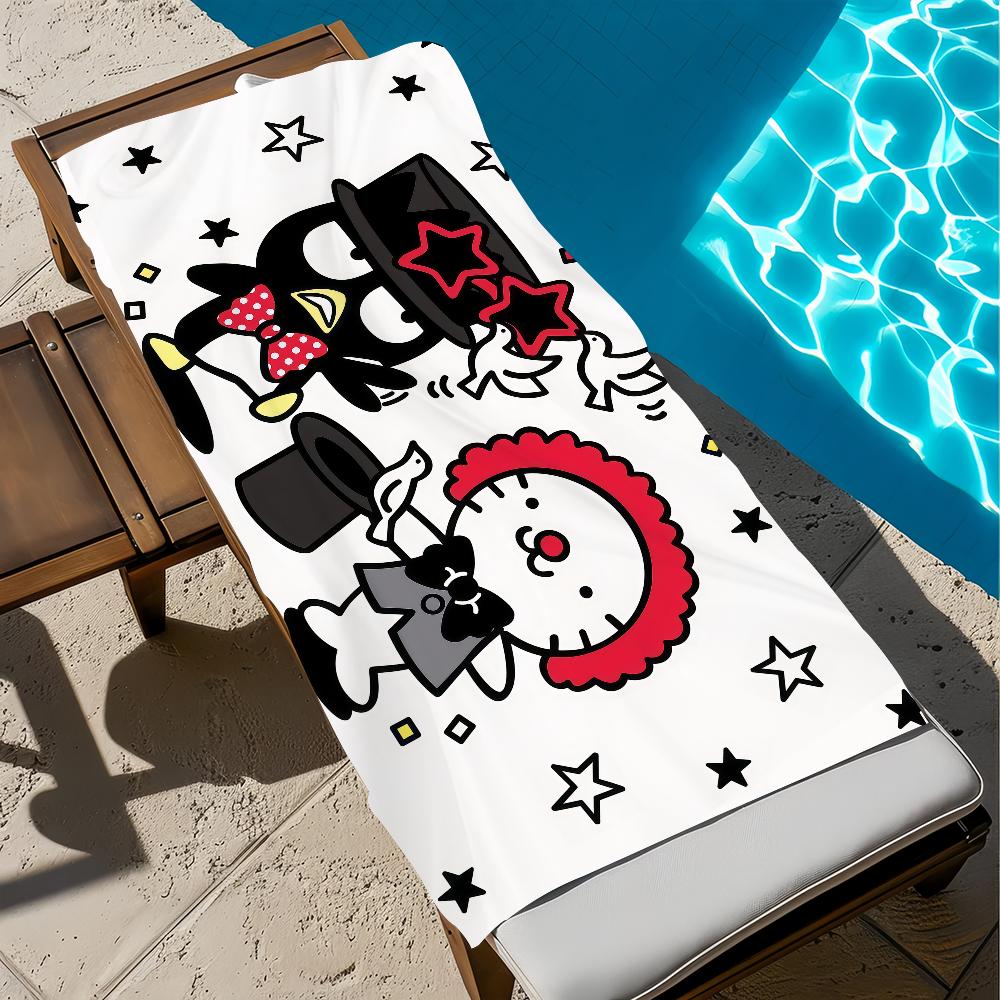 funny cartoon cute art b-badt m-maru SRO soft Beach Towels Trip swim Pool bathing Towel Gym Spa home Decor Gift Holiday
