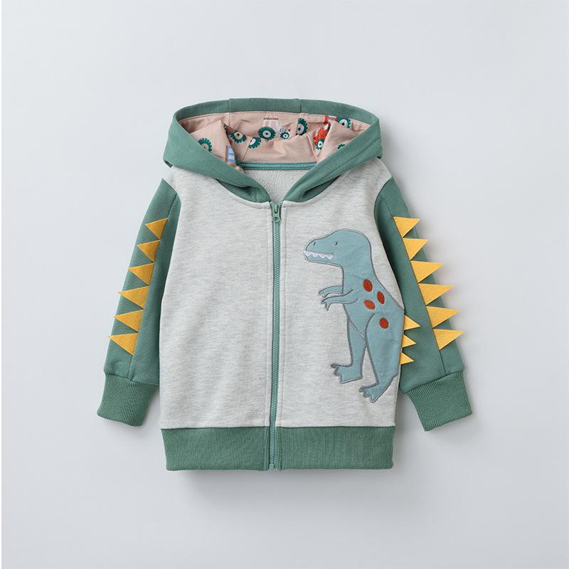 

Autumn/Winter Boys Embroidered Zipper Hoodie Jacket – European & American Style 90cm (2Y-3Y) оливковий колір