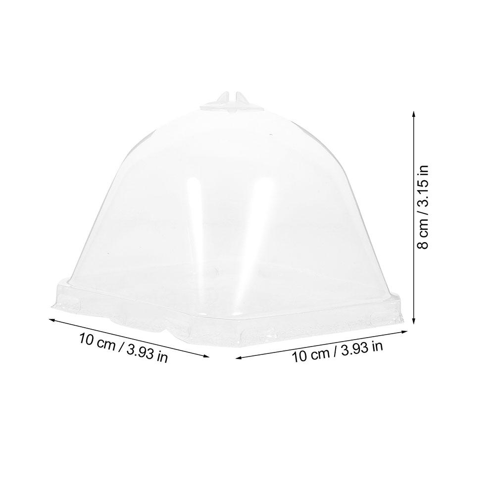10Pcs Square Succulent Pot Covers Clear Plastic Dome Cloche Humidity Retention Plants Protector Garden Dome Covers Reusable