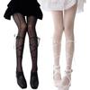 Women Japanese Style JK Sweet Ribbon Bowknot Silk Tights Stockings Sweet Crisscross Ties Bandages Spliced Pantyhose