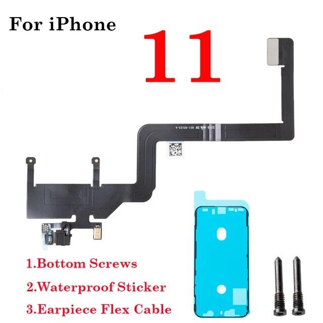 Função de reconhecimento facial fone de ouvido sensor de luz proximidade alto-falante cabo flexível para iphone x xr xs max 11 12 pro max sem alto-falante