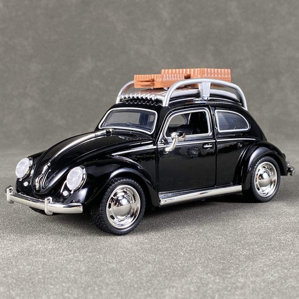 1:32 Volkswagen Beetle Travel Version Compact Sedan Alloy Metal Diecast Model Car Children's Toy Car Classic Retro Cars Holiday