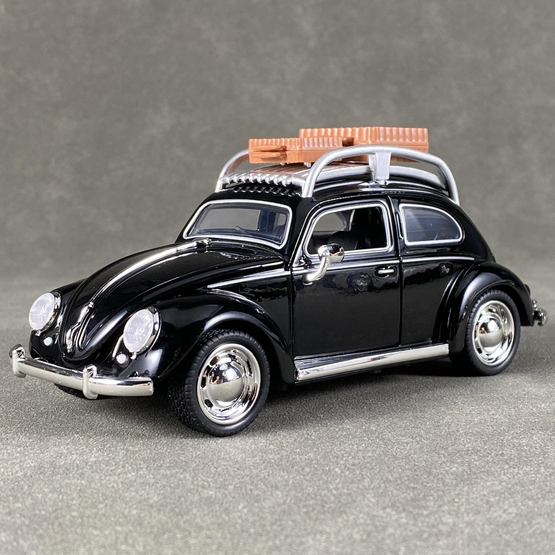 

1:32 Volkswagen Beetle Travel Version Compact Sedan Alloy Metal Diecast Model Car Children s Toy Car Classic Retro Cars Holiday чорний