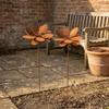 Vintage Metall Blume Pfahl Gusseisen Rustikal Pflanzen Pfähle Blumenbeet Pfahl Terrasse