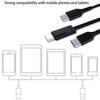 20cm/1m Type-C Charging Cable to Double Type-C Connector Cord Tablet Phone Charge Wire for Home Office and Travellers