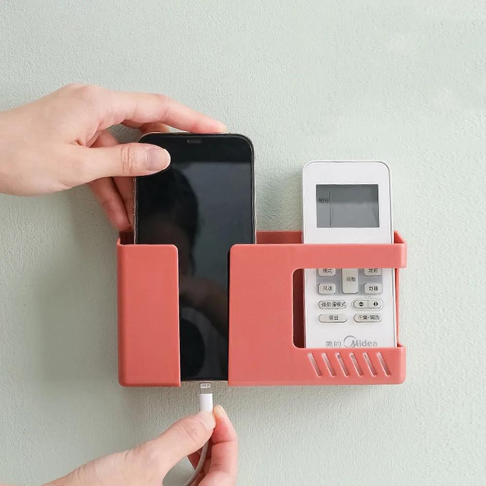 New Multifunctional Wall-mounted Storage Box Punch-free Mobile Phone Remote Control Storage Rack Bathroom Wall Debris Storage Ra