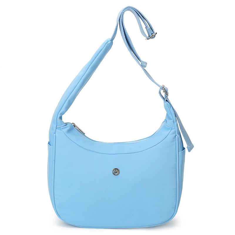 Solid Color Lightweight Shoulder Bag Women's Crossbody Bag Student Class Bag