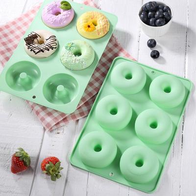 Yousheng Formă Silicon Muffin Gogoașă 6 Cupe Formă Desert Antiaderentă Tavă Copt pentru Preparare Gogoși Patiserie Ciocolată Prăjitură Desert DIY Ustensile Copt