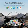OTTOCAST C6 Wireless CarPlay Android Auto Motorcycle Screen with DVR TPMS IP67 Waterproof 6 inch Motorcycle Touchscreen