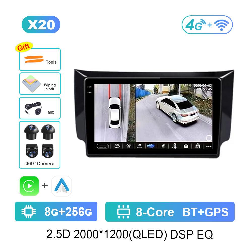 Android 14 Intelligent System for Nissan Sylphy B17 Sentra 12 2012 - 2018 GPS Navi BT Car Video Player WiFi 4G DSP Stereo