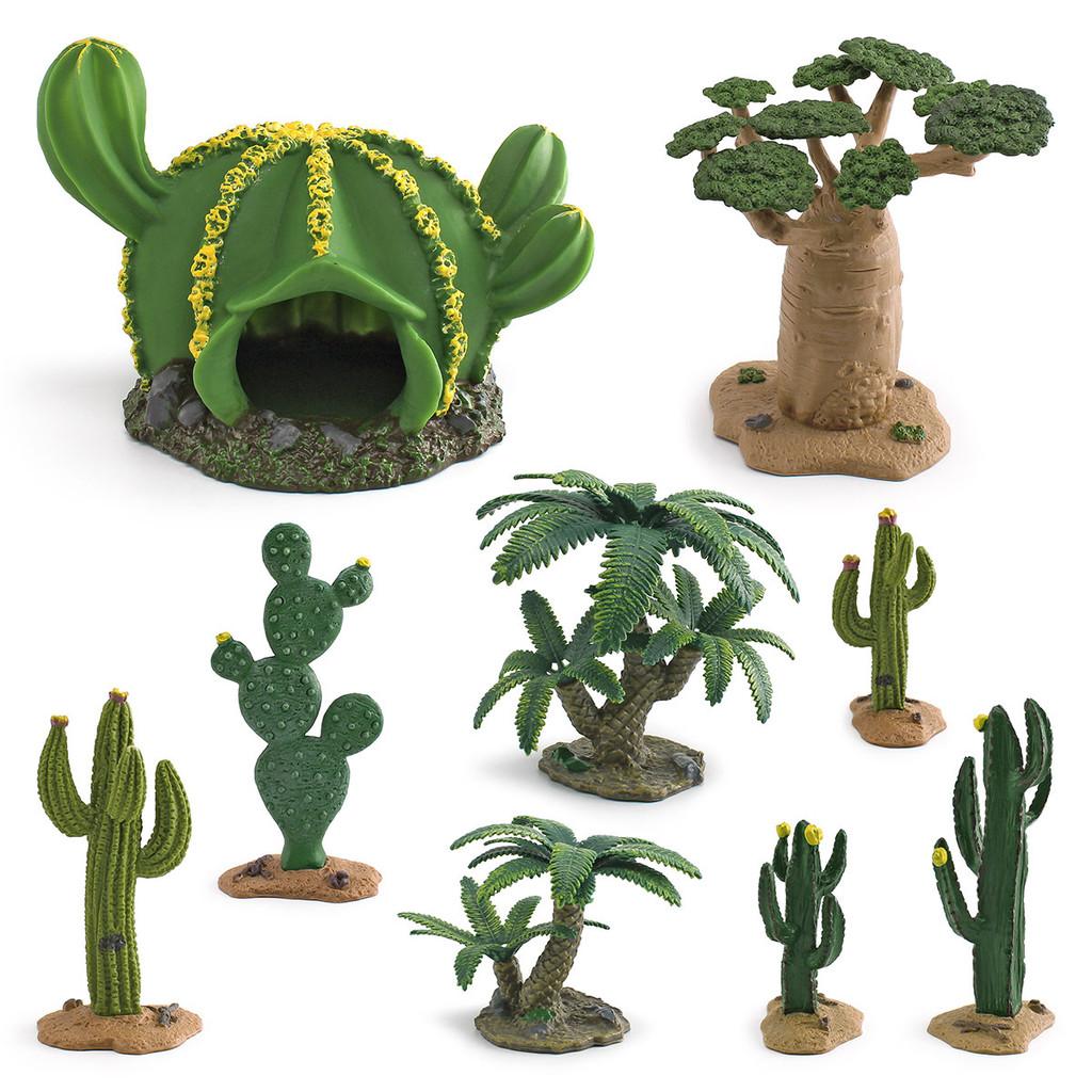 Plastic Cactus Bread Tree Models Micro Plants For Home Decor And Window Display