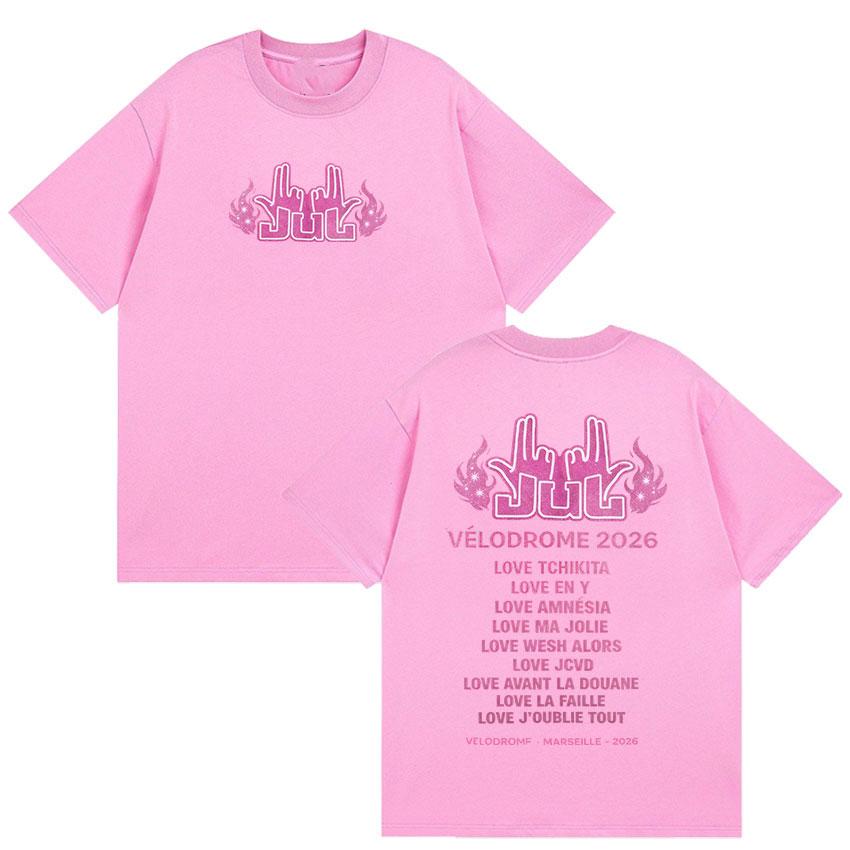 Rapper Jul Velodrome Tour Logo Graphic Tshirt UNISEX Women Summer Fashion Oversized Cotton YK Shirt Aesthetic Clothing Top