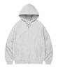 Kaneitei Minimal Over Fit Hoodie Zip-Up (White Melange)