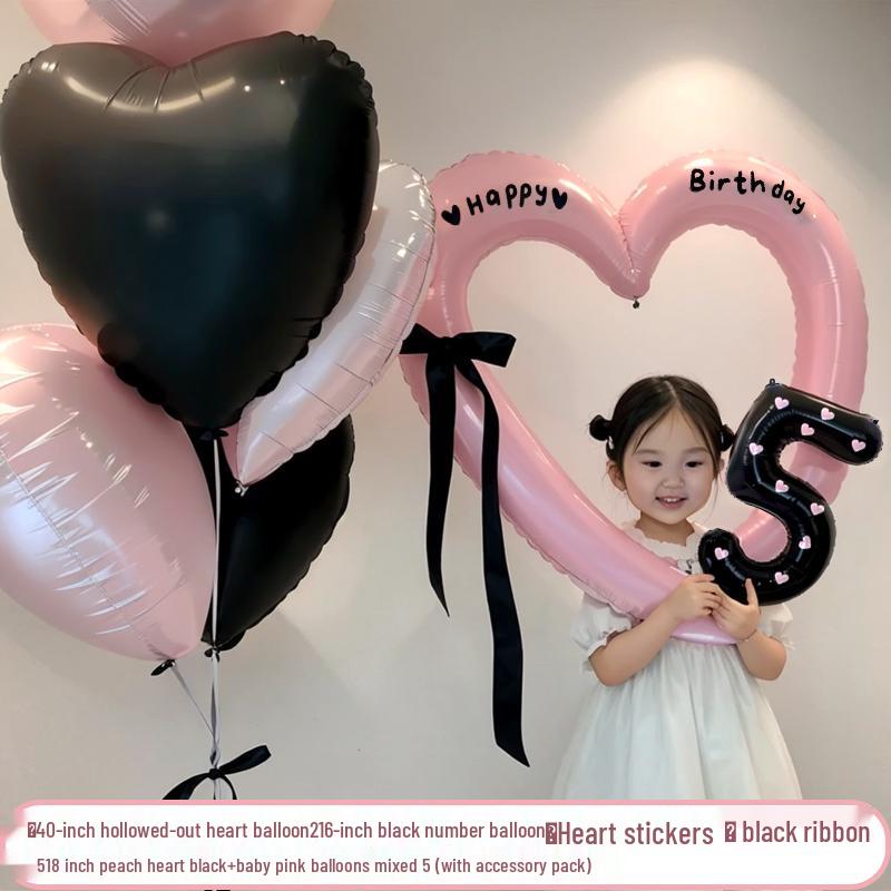 Birthday Balloon Set for Baby Girl Photo Props and Decorations