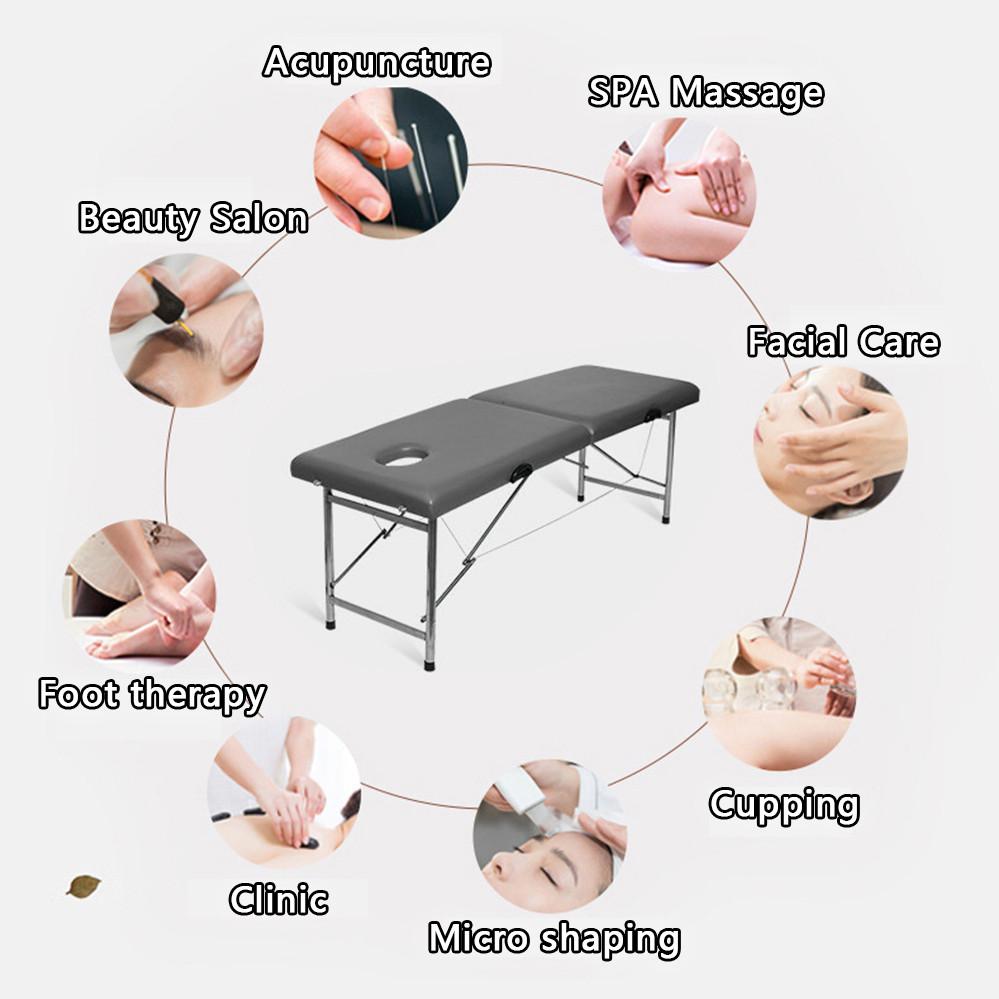 Height Adjustable Spa Bed Professional Beauty Salon Foldable Multi Functional Physiotherapy Bed Portable Massage Bed