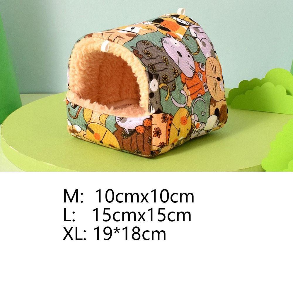 Casă Caldă de Iarnă pentru Hamster Pluș Mini Cușcă Covoraș Cuib Drăguț pentru Cobai