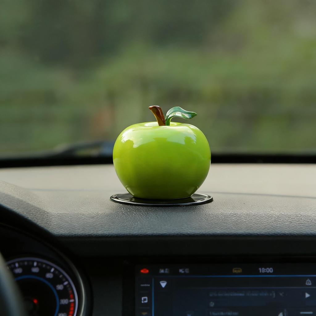 Friedliche Keramik-Apfel-Autodekorationen - Rote & Grüne Früchte für eine Sichere Reise