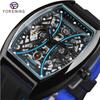 Forsining Men Fashion Motorcycle Street Hipster Hollow Mechanical Watch