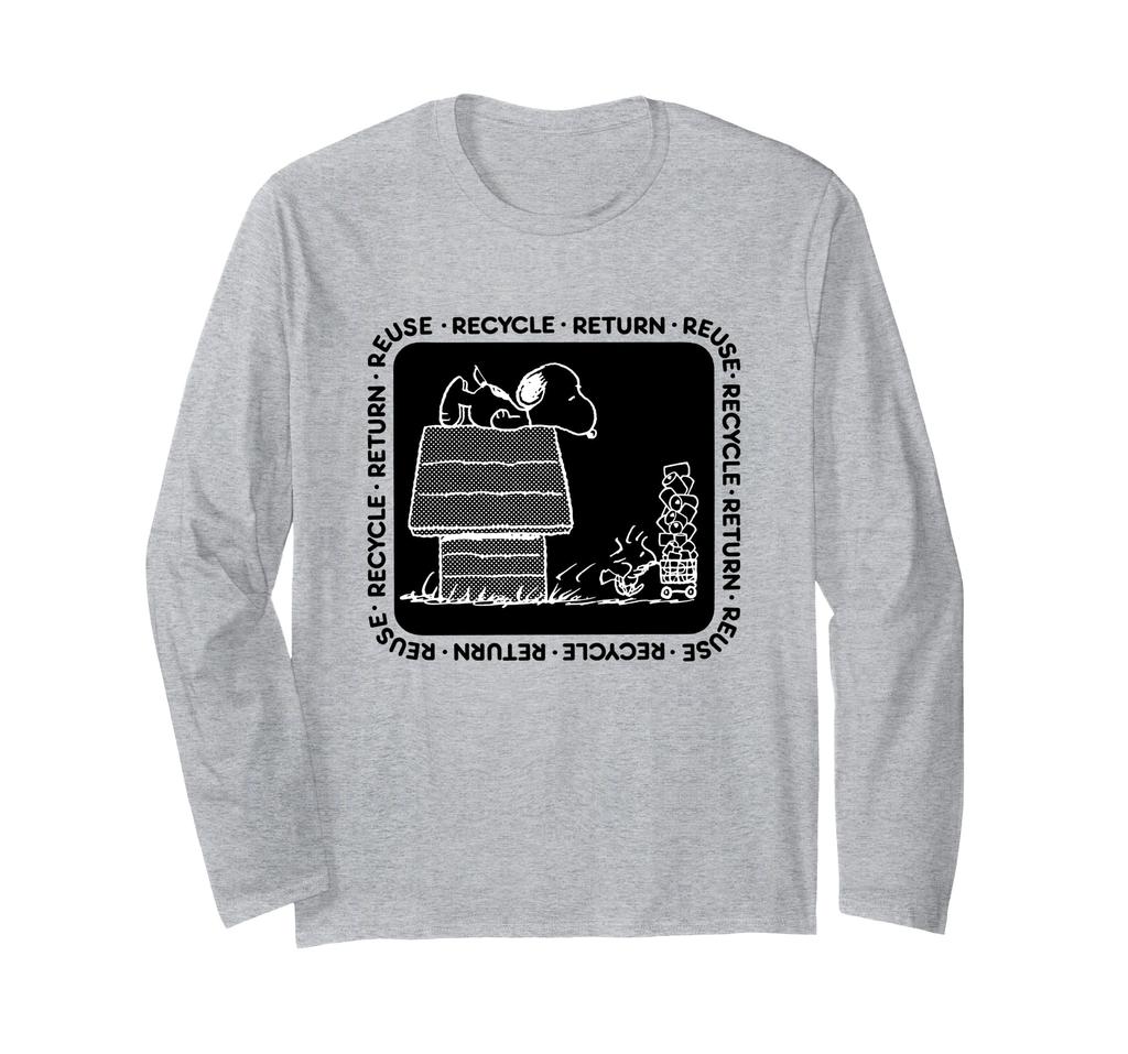 Peanuts Snoopy Recycled Reuse Long Sleeve T-Shirt